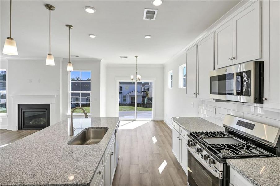 Furnished interior view inside a new home in Villas at Dawsonville, Dawsonville (Image 3). Furnished interior view inside a new home in Villas at Dawsonville, Dawsonville (Image 3).