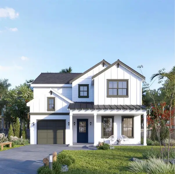 Front exterior of a new home in , Orlando, FL, highlighting curb appeal (Image 1). Front exterior of a new home in , Orlando, FL, highlighting curb appeal (Image 1).