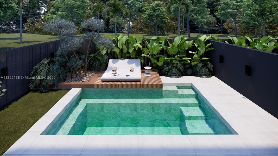 Furnished interior view inside a new home in , Miami (Image 4).