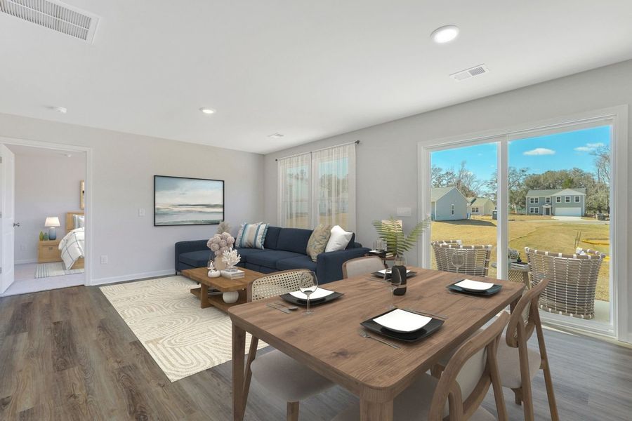 Dining Area and Family Room Dining Area and Family Room