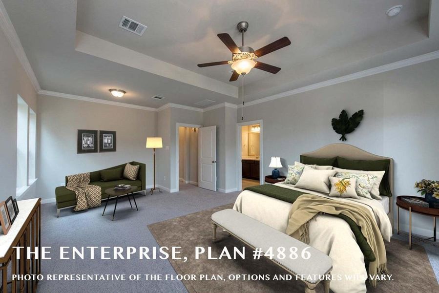 Furnished interior view inside a new home in Two Step Farm 35', Montgomery (Image 6).