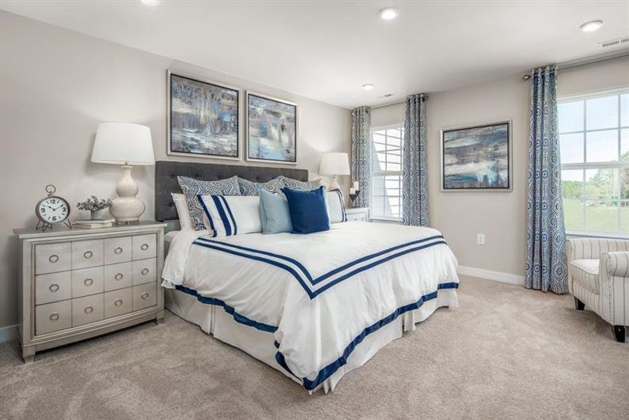 Representative furnished interior of a home built from the Mendelssohn by Ryan Homes in Park Ridge at Sugar Hill, Sugar Hill (Image 9).