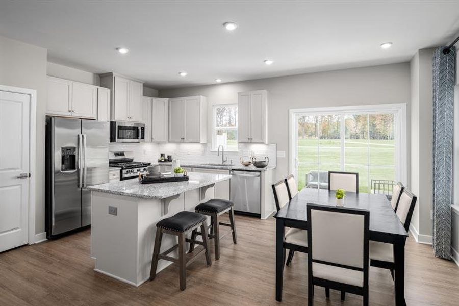 Representative furnished interior of a home built from the Odessa by Ryan Homes in Lakes at Riverbend, Navassa (Image 5). Representative furnished interior of a home built from the Odessa by Ryan Homes in Lakes at Riverbend, Navassa (Image 5).