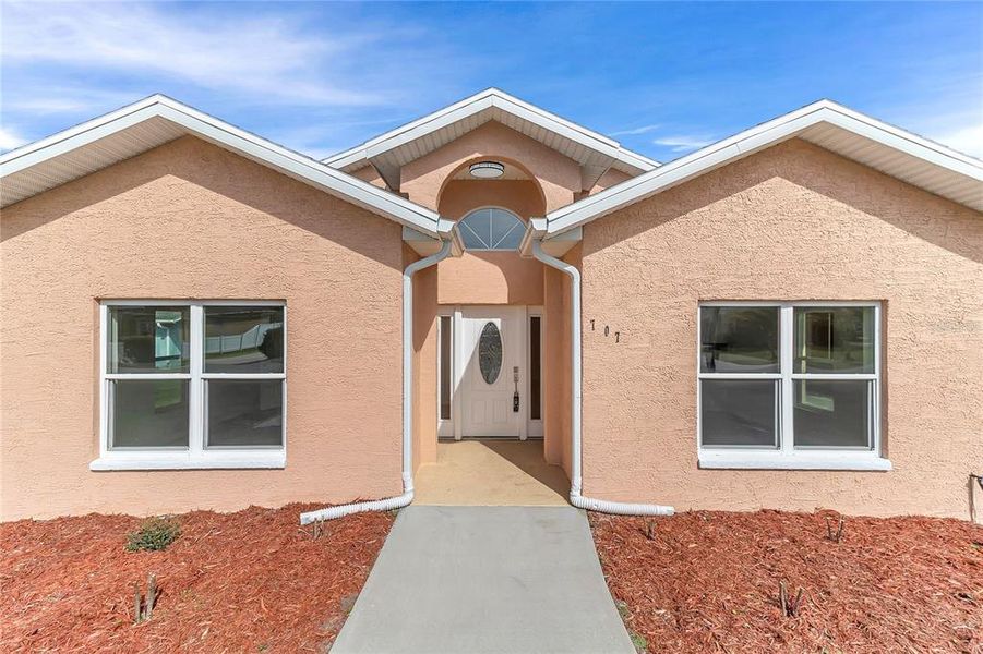 Exterior details and patio area of a home in , New Smyrna Beach (Image 4). Exterior details and patio area of a home in , New Smyrna Beach (Image 4).