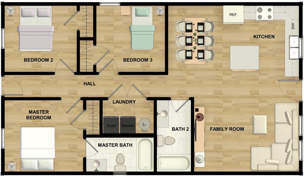 2D floor plan layout of this home in , North Charleston, SC (Image 5).