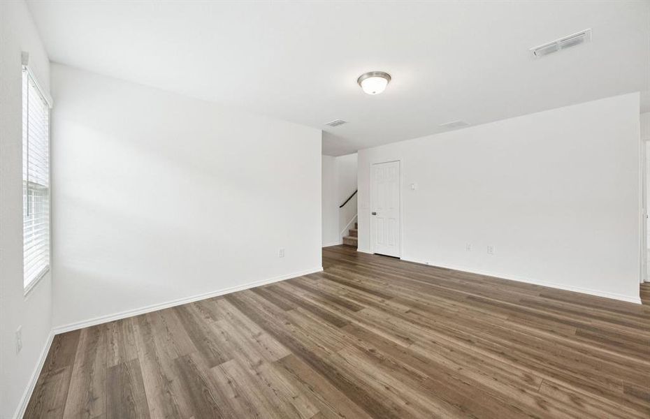 Open-concept gathering room