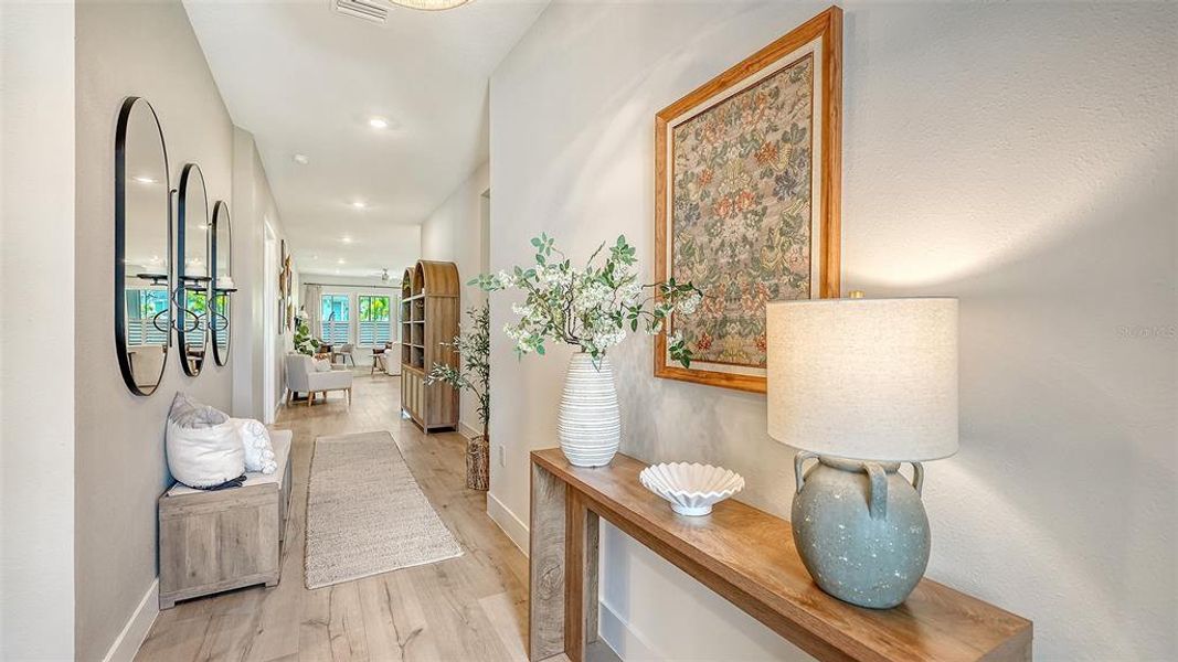 Furnished interior view inside a new home in Emerald Landing at Waterside at Lakewood Ranch – Lake Series, Sarasota (Image 8).