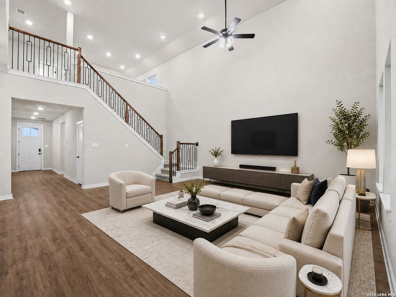 Furnished interior view inside a new home in Saddle Creek Ranch, Cibolo (Image 8).