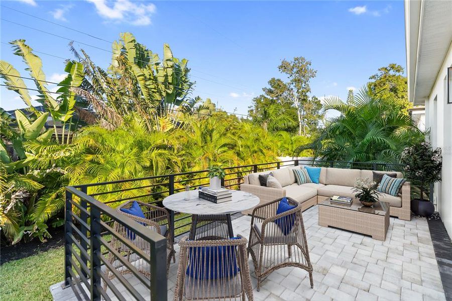 Exterior details and patio area of a home in , Sarasota (Image 28).