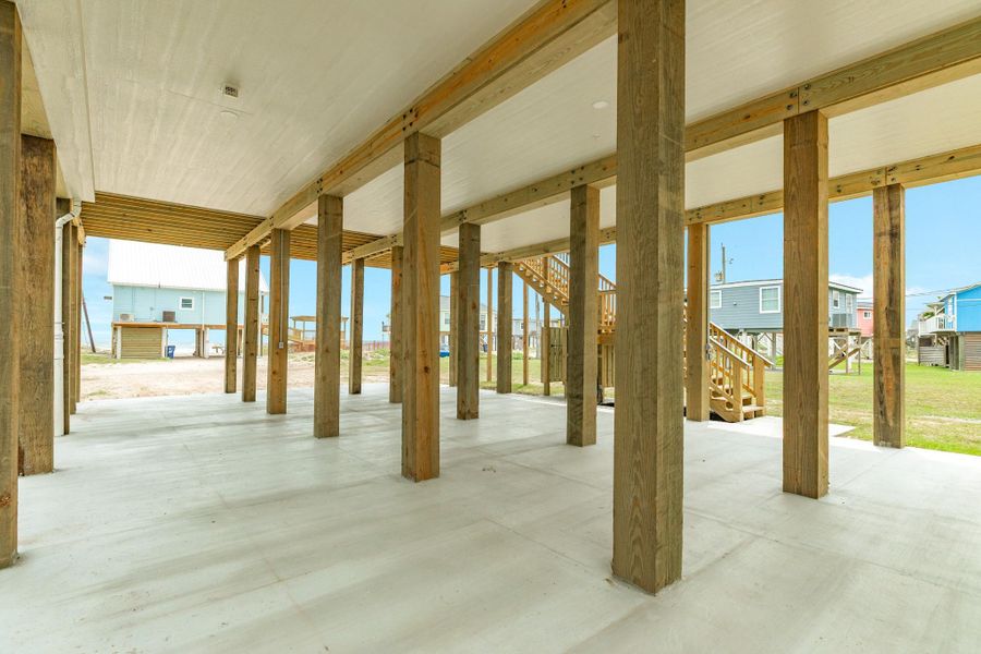 Exterior details and patio area of a home in , Surfside Beach (Image 17).