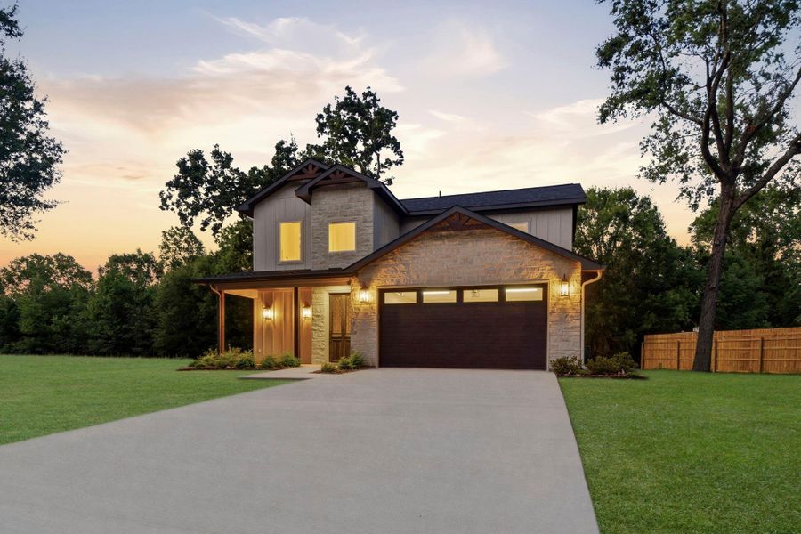 Front exterior of a new home in , Livingston, TX, highlighting curb appeal (Image 1). Front exterior of a new home in , Livingston, TX, highlighting curb appeal (Image 1).