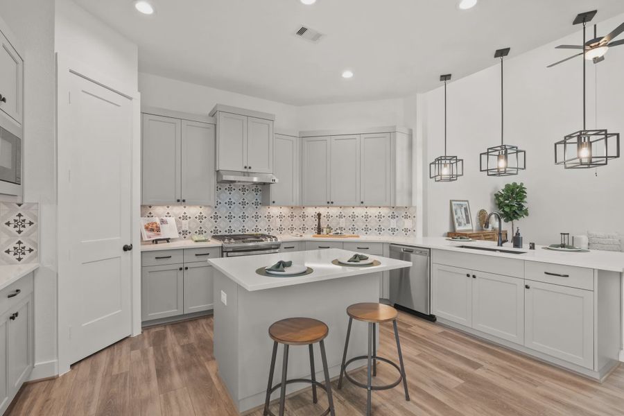 Representative furnished interior of a home built from the Viola by Chesmar Homes in Brookewater 45's, Rosenberg (Image 8).