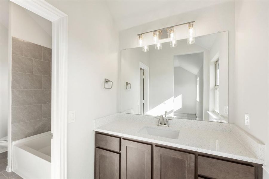 Furnished interior view inside a new home in Homestead at Daniel Farms, DeSoto (Image 18).