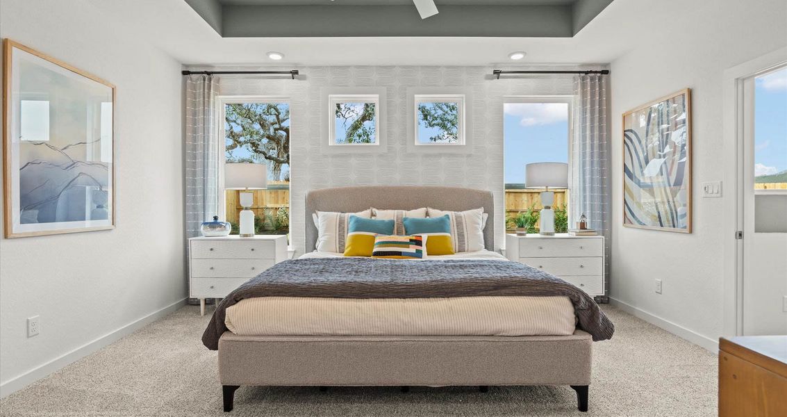 Furnished interior view inside a new home in Meyer Ranch, New Braunfels (Image 13).