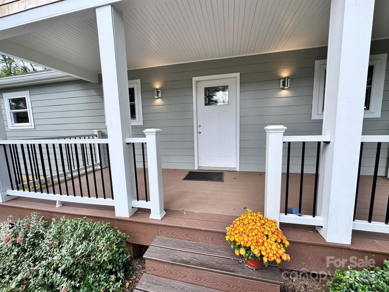 Exterior details and patio area of a home in , Asheville (Image 4).