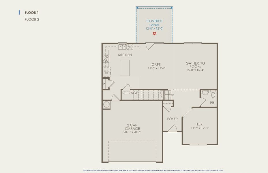 Rosella Floor Plan, Quick Move-In Home, Floor 1