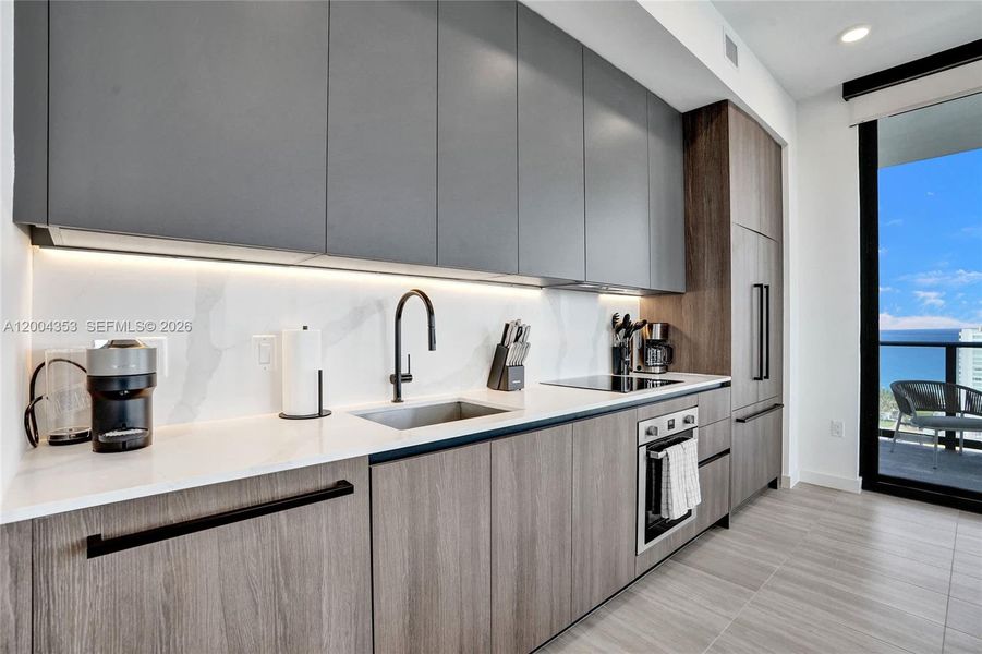 Furnished interior view inside a new home in , Miami Beach (Image 7).