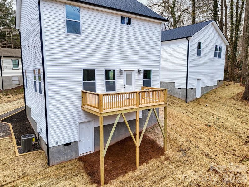 Exterior details and patio area of a home in , Asheville (Image 24).