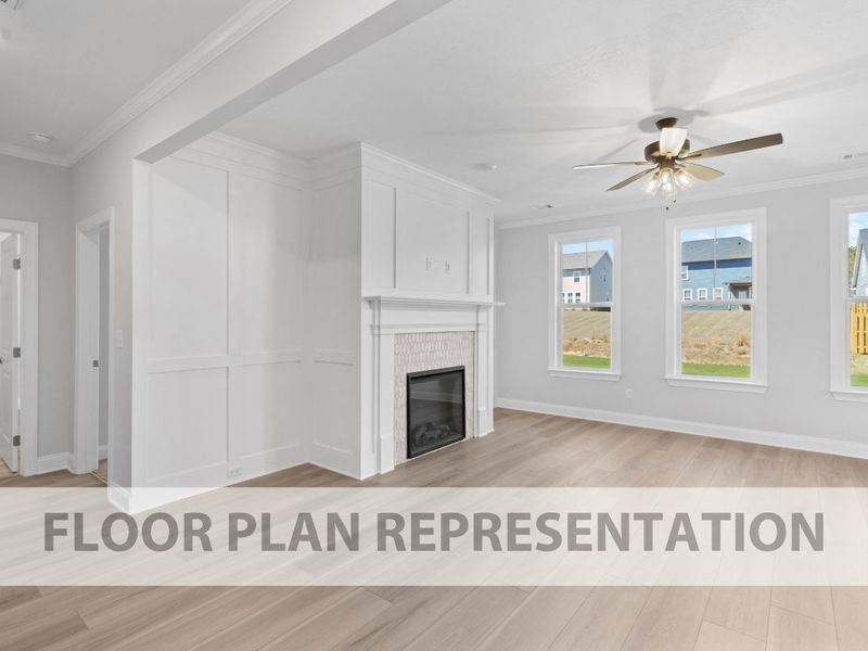 Mill Creek Living Room – Alternate View in Open Layout Mill Creek Living Room – Alternate View in Open Layout