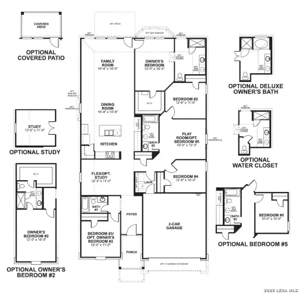 2D floor plan layout of this home in Hickory Ridge Estates, Elmendorf, TX (Image 3).