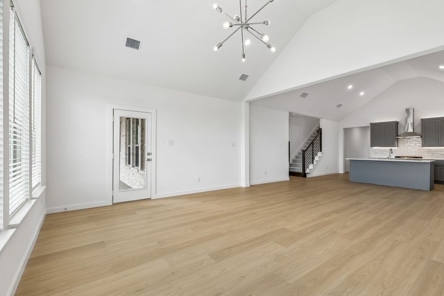 First Floor in the Claret home plan by Trophy Signature Homes – REPRESENTATIVE PHOTO