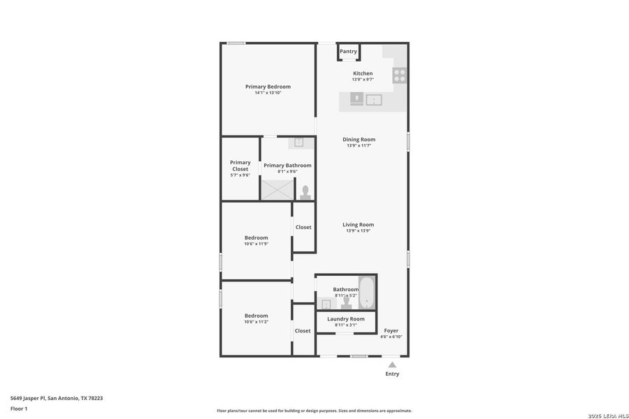 2D floor plan layout of this home in Higdon Crossing, San Antonio, TX (Image 4).