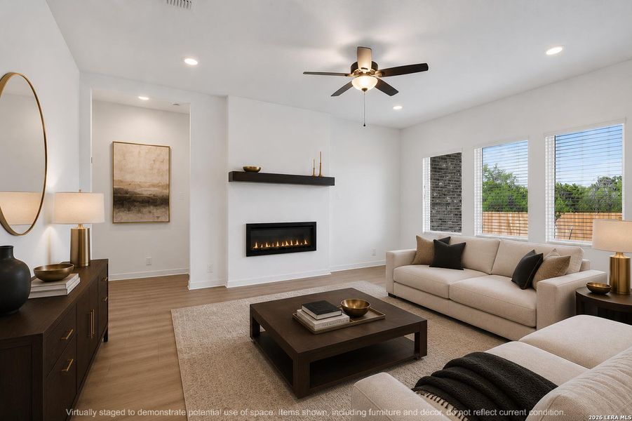 Furnished interior view inside a new home in Nopal Valley, San Antonio (Image 8).