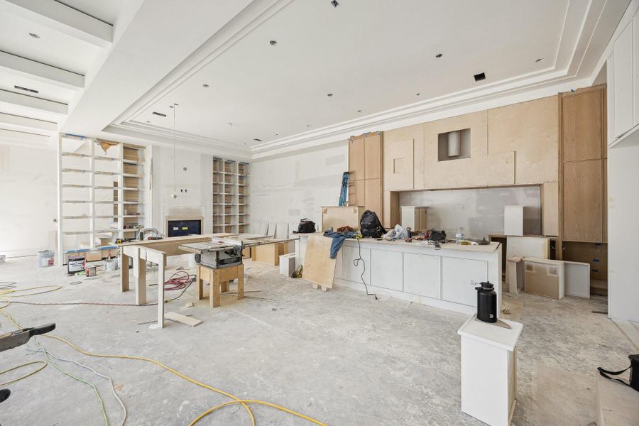 In-progress construction of a new home in , West University Place, TX (Image 10).