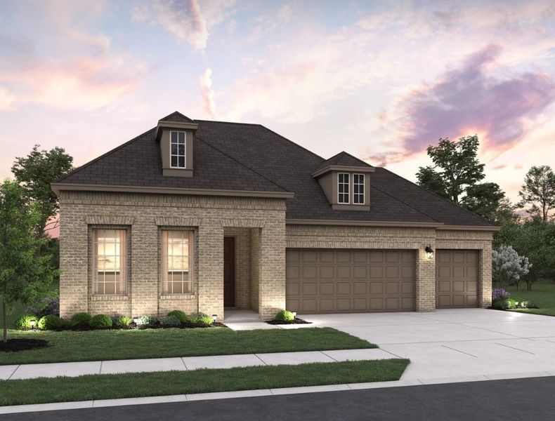 Representative exterior photo of a completed home built from the Sawgrass by Ashton Woods in The Trails at Carmel, Pflugerville, TX (Image 19).
