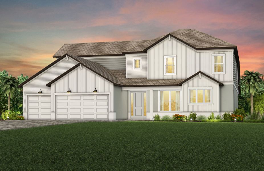 Representative exterior photo of a completed home built from the Berkley Grand by Pulte Homes in Two Rivers, Zephyrhills, FL (Image 22).