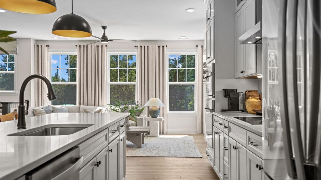 Representative furnished interior of a home built from the Harlow by DRB Homes in Bayberry, Raleigh (Image 27).