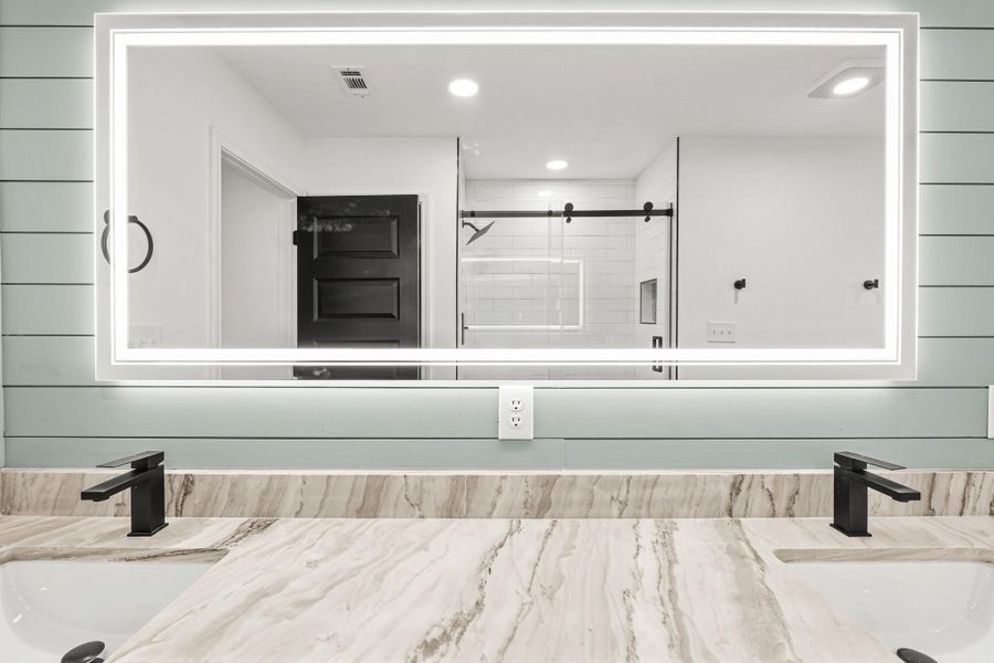 Furnished interior view inside a new home in , Point Blank (Image 11).