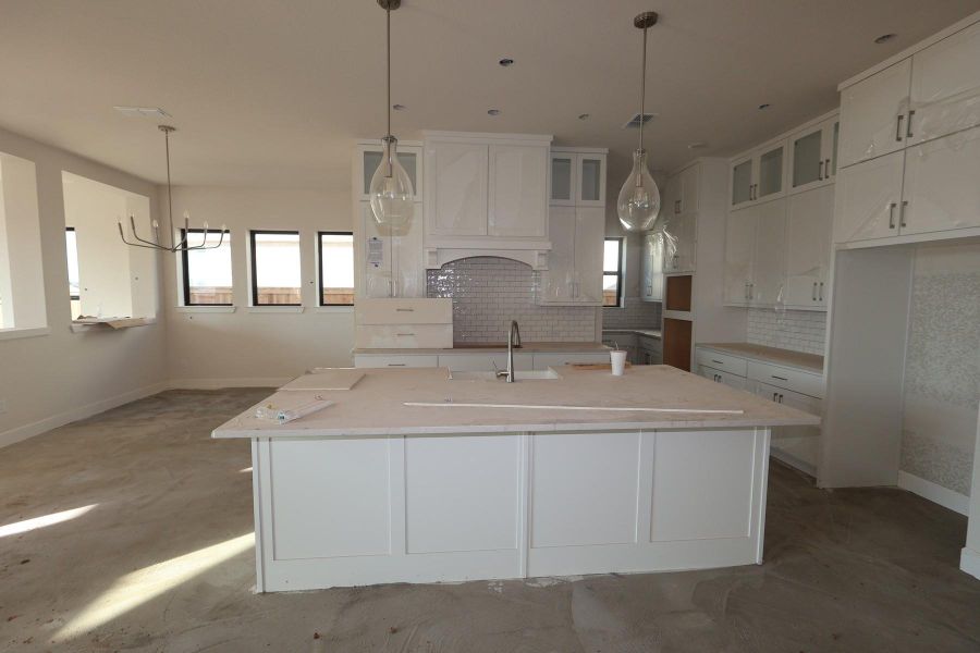 In-progress construction of a new home in Harvest Green 65', Richmond, TX (Image 6).