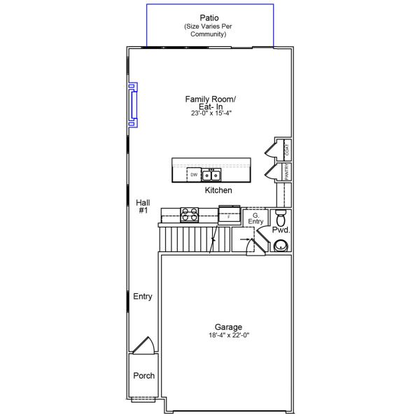 2D floor plan layout of this home in Pineland Preserve, Summerville, SC (Image 5).