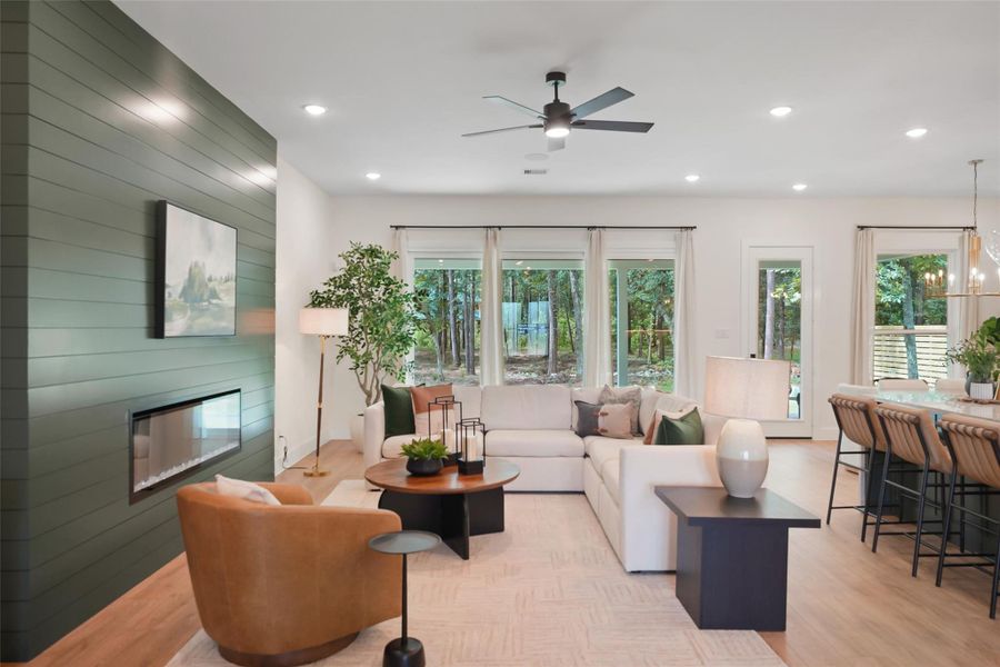 Furnished interior view inside a new home in Pine Rock South, Conroe (Image 27). Furnished interior view inside a new home in Pine Rock South, Conroe (Image 27).