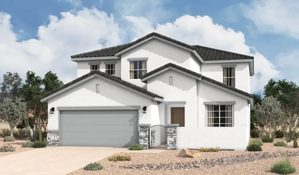 Representative exterior photo of a completed home built from the Capitan by Hakes Brothers in Verdancia, El Paso, TX (Image 21).