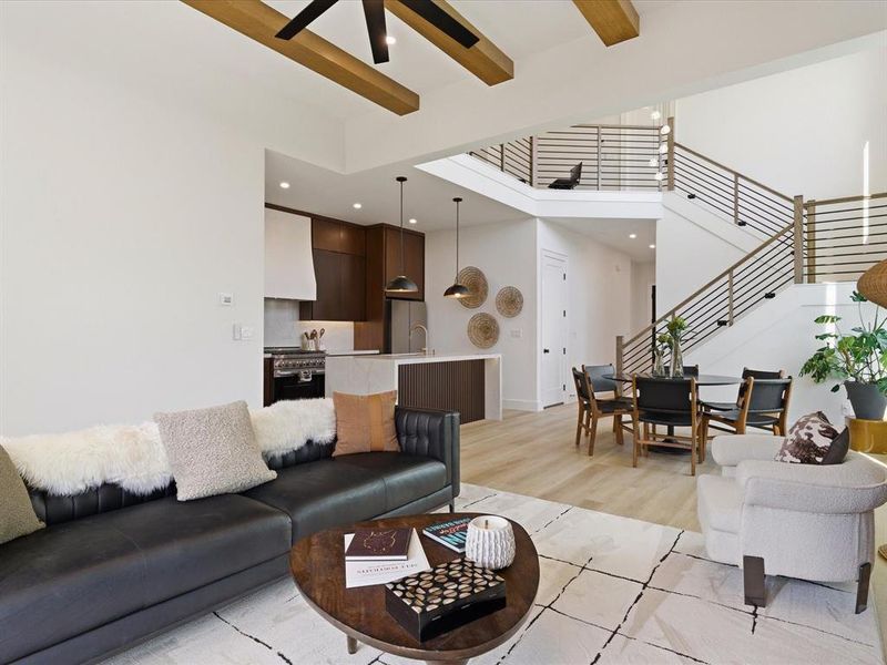 Furnished interior view inside a new home in , Dallas (Image 6).