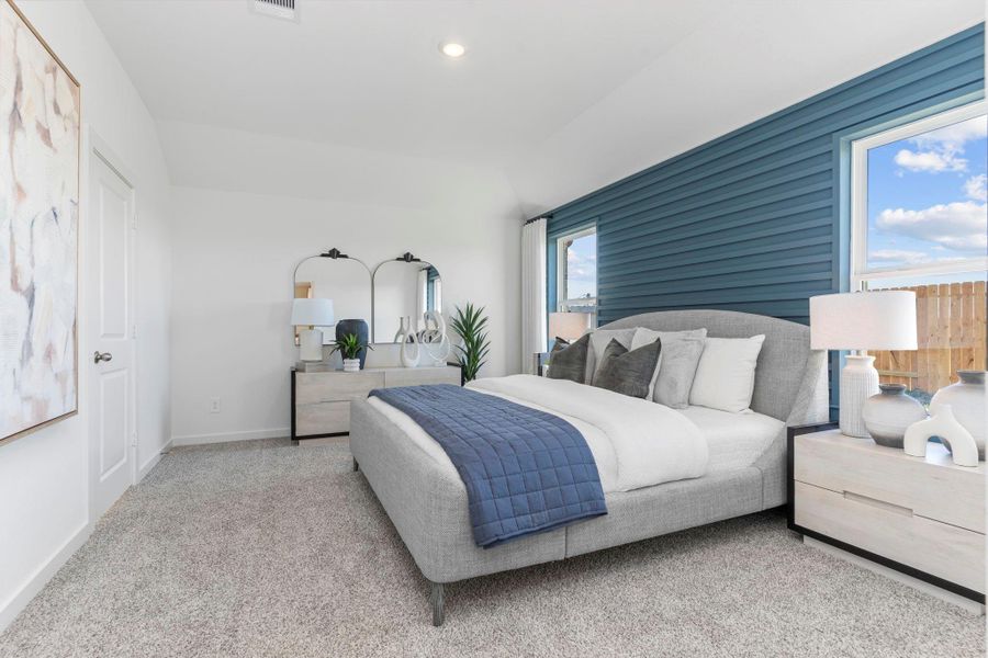 Furnished interior view inside a new home in , Iowa Colony (Image 29).