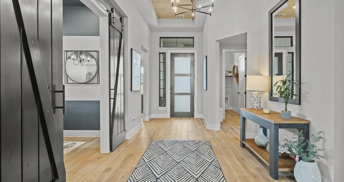 Representative furnished interior of a home built from the Brooke by Chesmar Homes in Meyer Ranch, New Braunfels (Image 5).