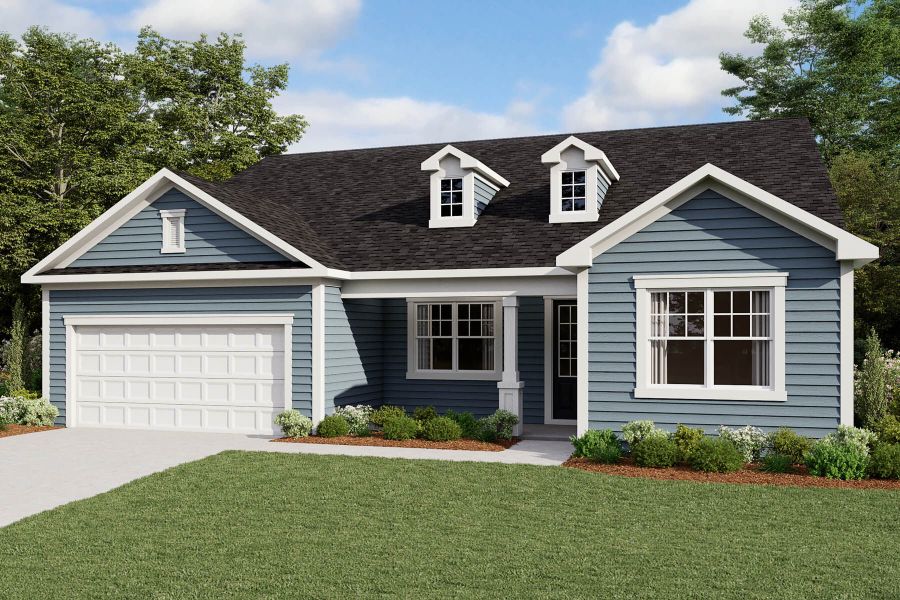 Representative exterior photo of a completed home built from the Clearwater by Mattamy Homes in Clarabella, Fuquay Varina, NC (Image 1).