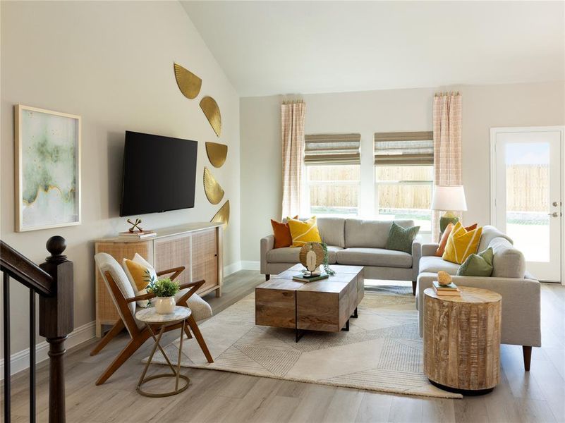 Furnished interior view inside a new home in Trails of Lavon - Signature Series, Lavon (Image 7). Furnished interior view inside a new home in Trails of Lavon - Signature Series, Lavon (Image 7).