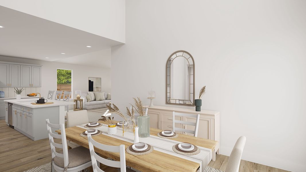 Representative furnished interior of a home built from the Juniper by Tri Pointe Homes in Landmark, Denton (Image 10).