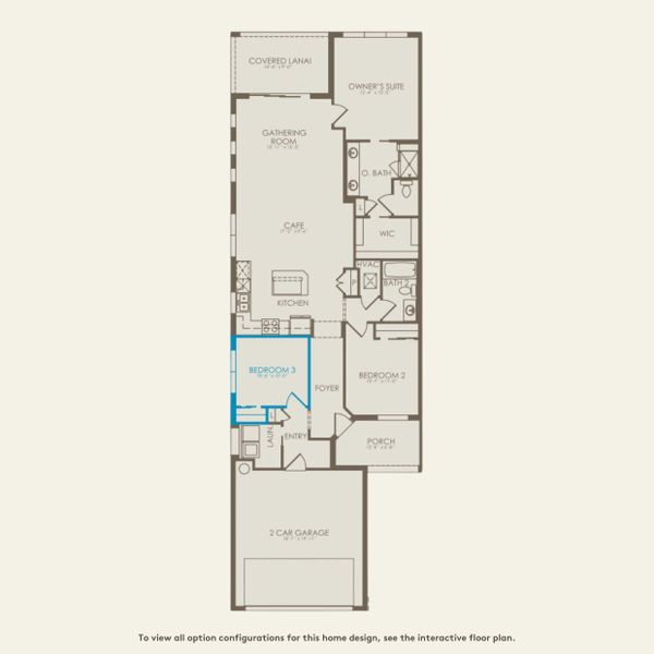 2D floor plan layout for the Ellenwood by Pulte Homes in Shores at Stillwater, Englewood, FL (Image 6).
