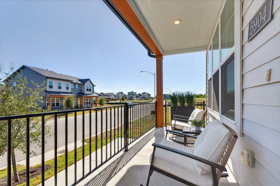 Balcony with a residential view