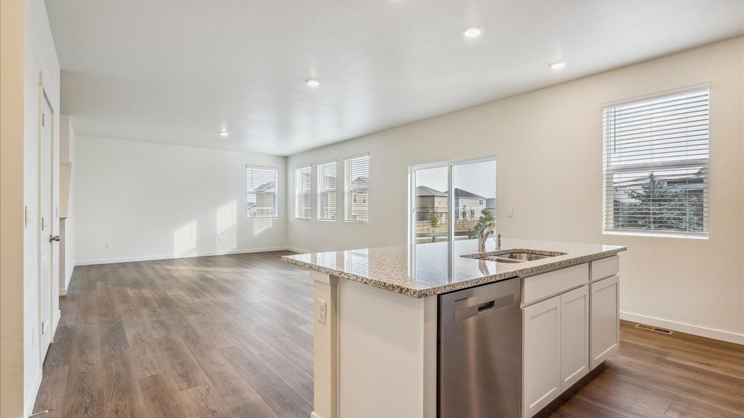 Furnished interior view inside a new home in Settlers Crossing, Commerce City (Image 8).