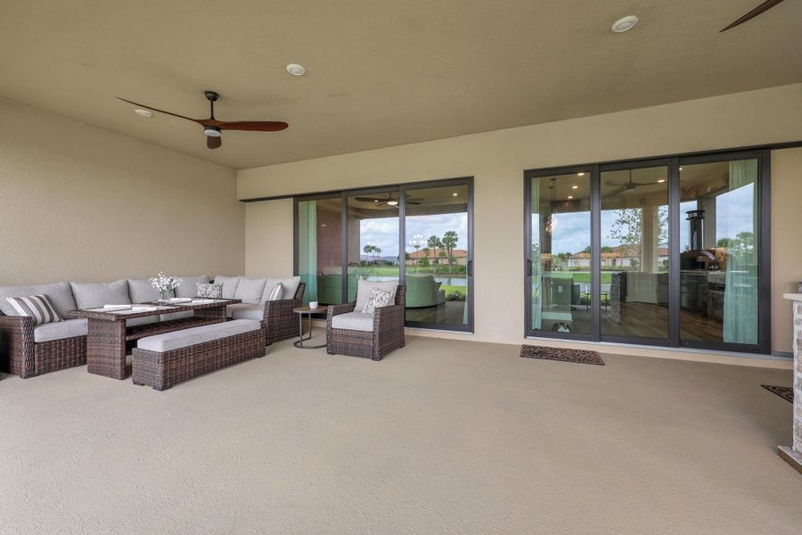 Covered Lanai with Summer Kitchen Covered Lanai with Summer Kitchen