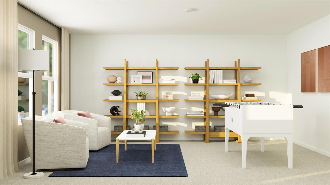 Furnished interior view inside a new home in Meadowlark Preserve, Pflugerville (Image 15).