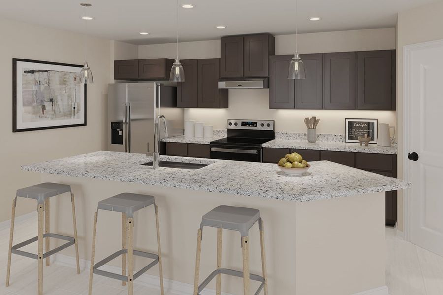 Furnished interior in a model home at Legend Heights - Sterling Collection in New Braunfels (Image 9). Furnished interior in a model home at Legend Heights - Sterling Collection in New Braunfels (Image 9).