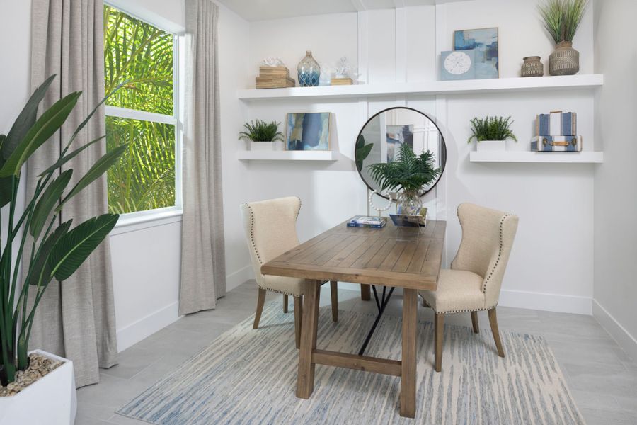 Representative furnished interior of a home built from the Maya by Mattamy Homes in Wellen Park, Venice (Image 8). Representative furnished interior of a home built from the Maya by Mattamy Homes in Wellen Park, Venice (Image 8).