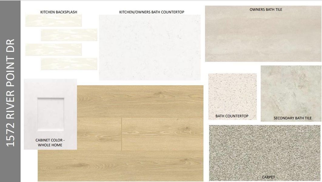 Design Selections. Home is currently under construction, selections subject to change.